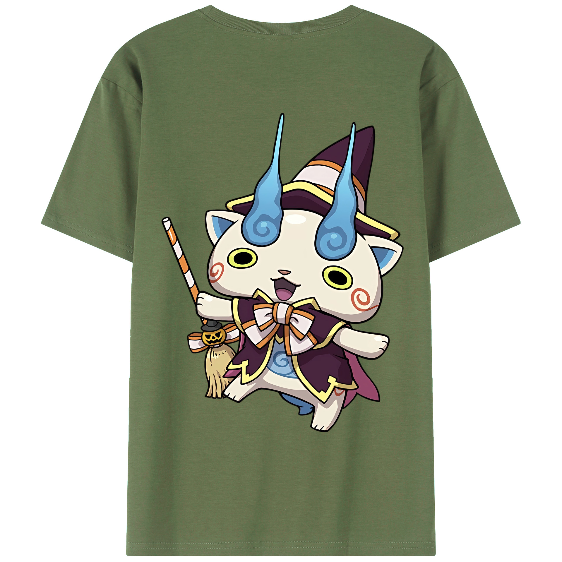 （画像用） 妖怪ウォッチ Yo-kai Watch 綿100％ メンズ半袖Tシャツ（バックプリント） 通気性